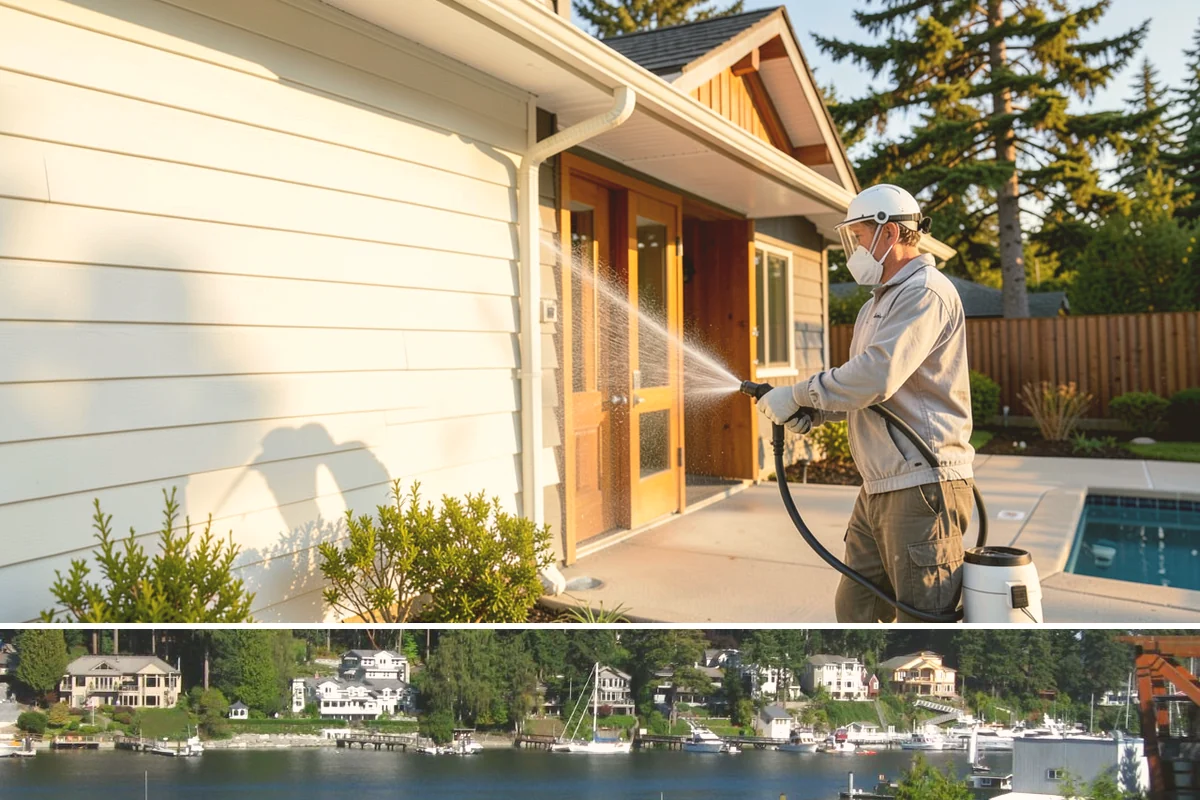 Wood Restoration in Gig Harbor, Pierce County, WA - Restore wood in late spring or summer so the brightened surface can dry and then be sealed within the same dry window.