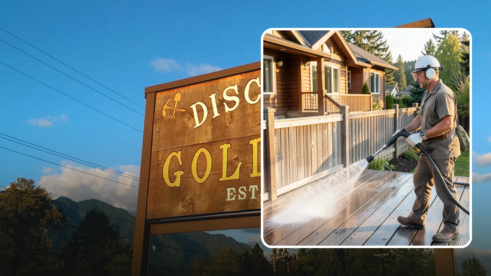 Wood Restoration in Gold Bar, Snohomish County, WA - Full restoration of gray, weathered wood surfaces that strips old finish, brightens the grain, and readies boards for lasting...