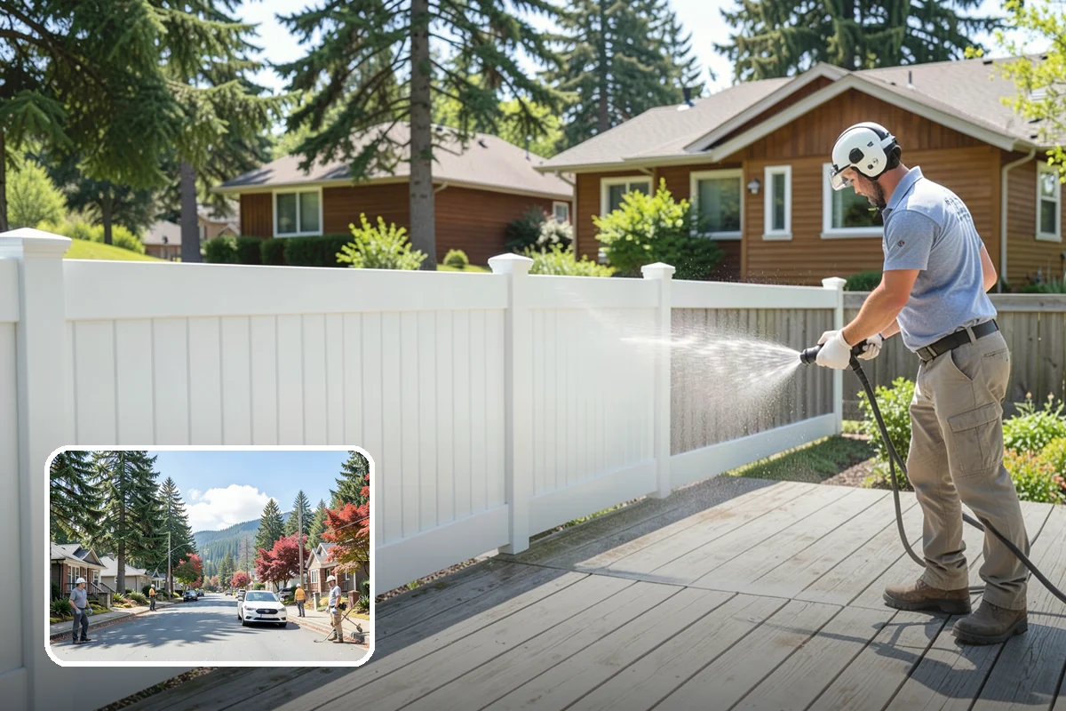 Wood Restoration in Hunts Point, King County, WA - Reverses gray weathering and reveals fresh wood tone