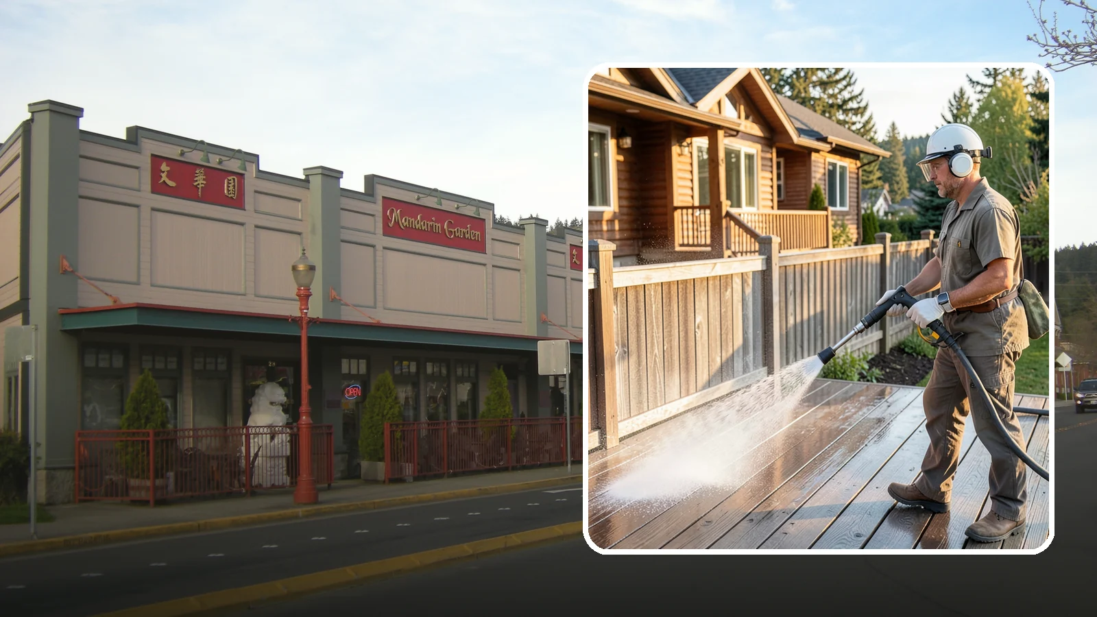 Wood Restoration in Issaquah, King County, WA - Full restoration of gray, weathered wood surfaces that strips old finish, brightens the grain, and readies boards for lasting...