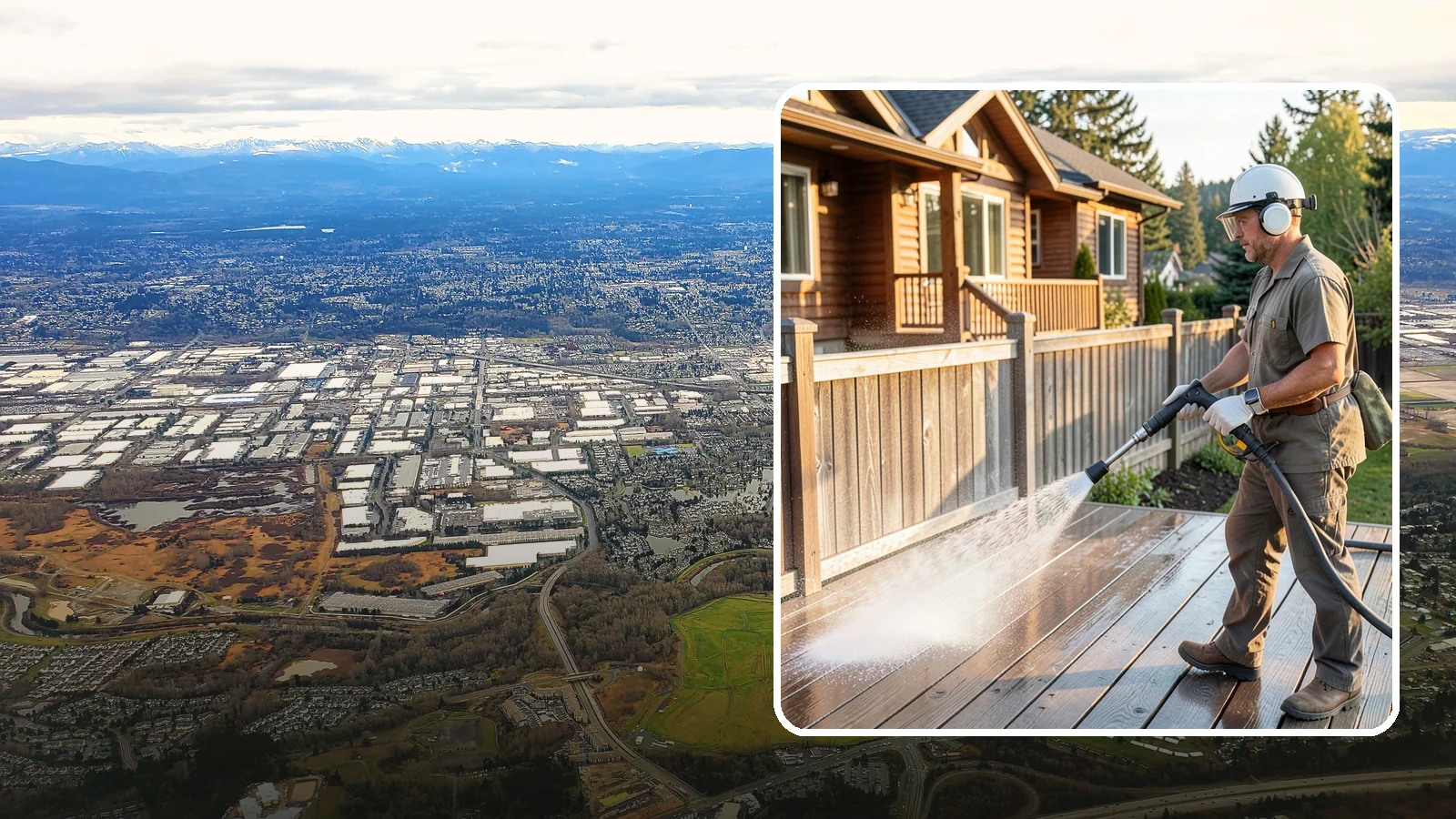 Wood Restoration in Kent, King County, WA - Full restoration of gray, weathered wood surfaces that strips old finish, brightens the grain, and readies boards for lasting...