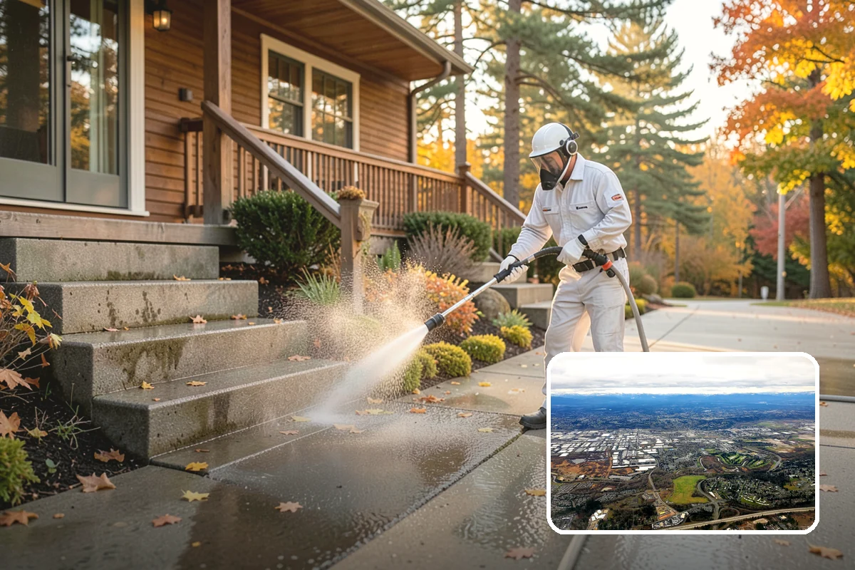 Wood Restoration in Kent, King County, WA - Reverses gray weathering and reveals fresh wood tone