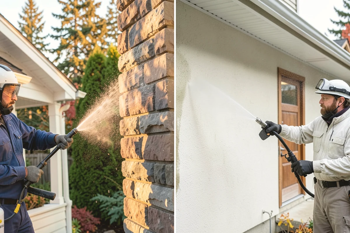 Wood Restoration in La Conner, Skagit County, WA - Apply stripper to remove old stain, sealer, or paint