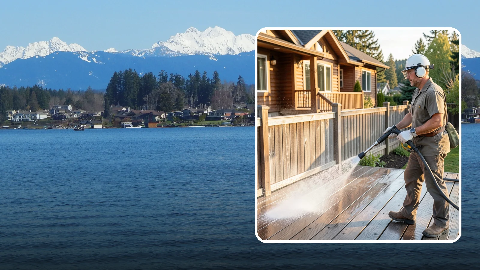 Wood Restoration in Lake Stevens, Snohomish County, WA - Full restoration of gray, weathered wood surfaces that strips old finish, brightens the grain, and readies boards for lasting...