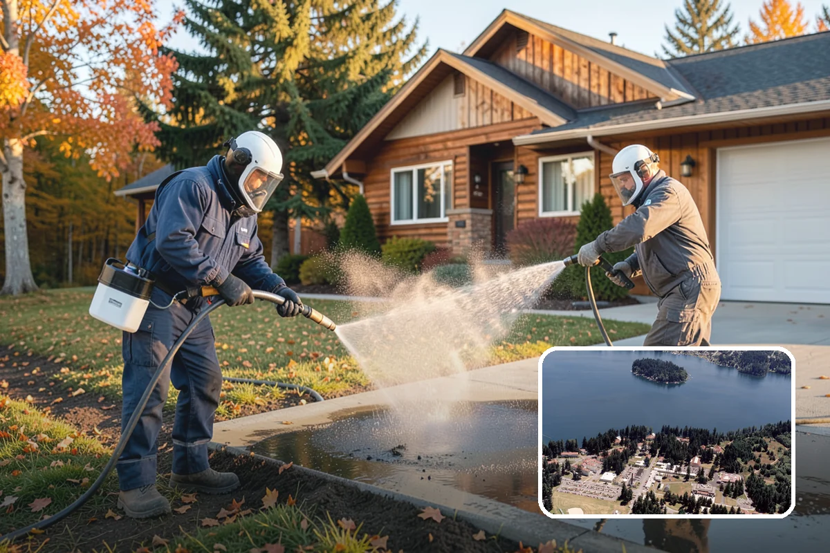 Wood Restoration in Lakewood, Pierce County, WA - Reverses gray weathering and reveals fresh wood tone