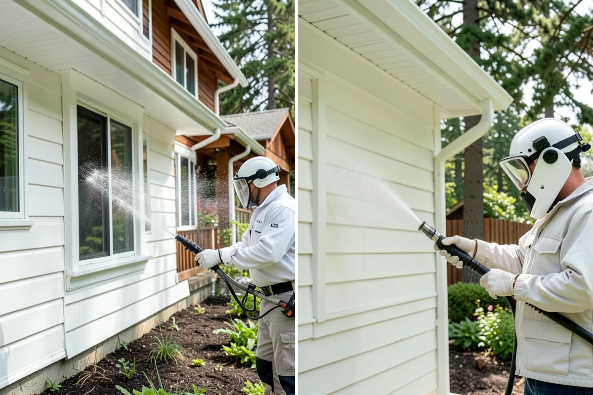Wood Restoration in Lakewood, Pierce County, WA - Apply stripper to remove old stain, sealer, or paint