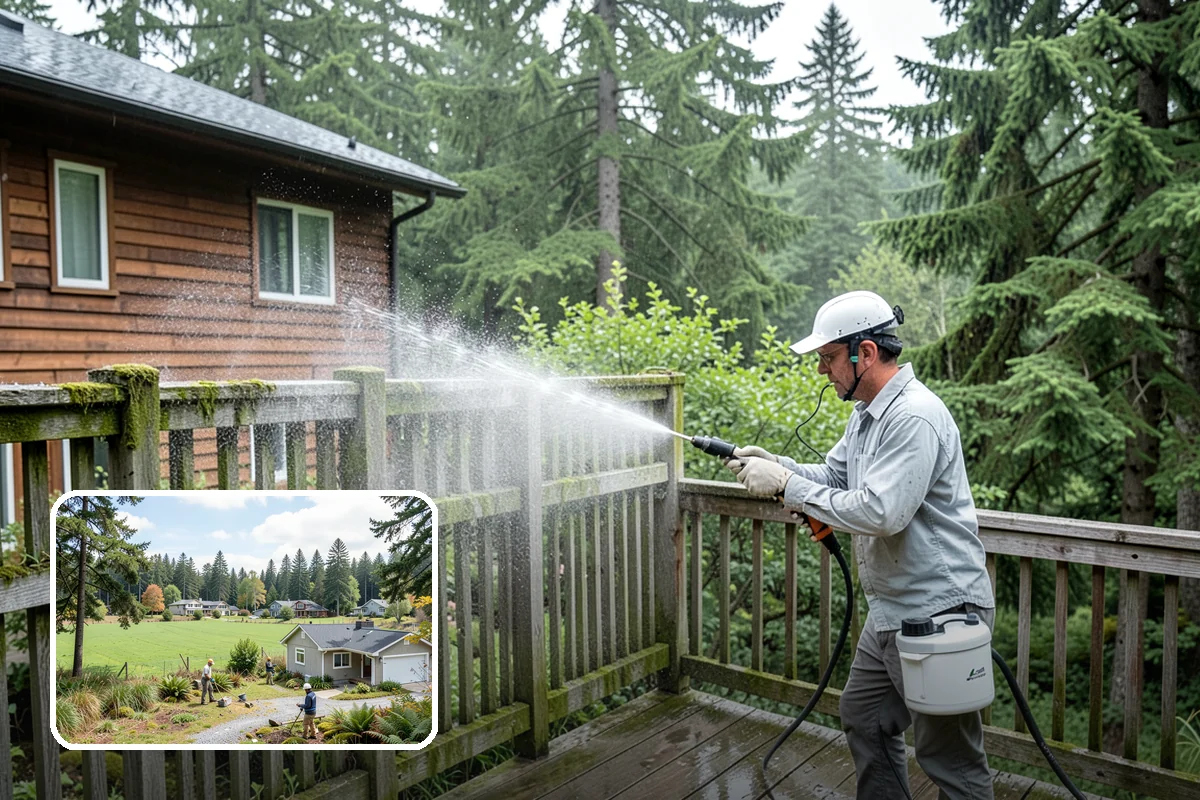 Wood Restoration in Lyman, Skagit County, WA - Reverses gray weathering and reveals fresh wood tone