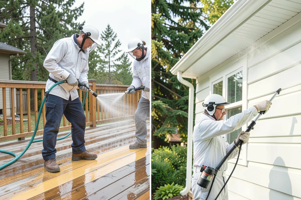 Wood Restoration in Mercer Island, King County, WA - Apply stripper to remove old stain, sealer, or paint