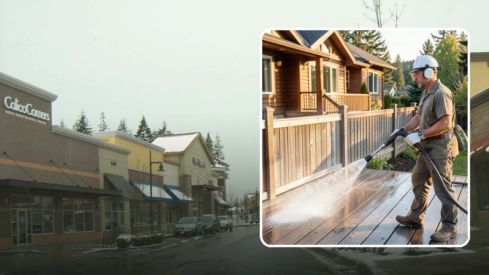 Wood Restoration in Mill Creek, Snohomish County, WA - Full restoration of gray, weathered wood surfaces that strips old finish, brightens the grain, and readies boards for lasting...