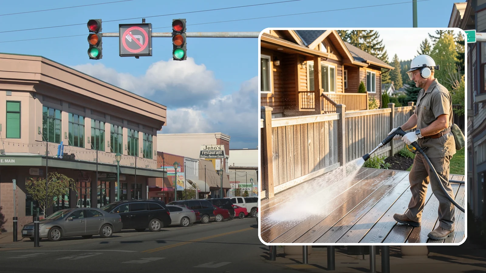 Wood Restoration in Monroe, Snohomish County, WA - Full restoration of gray, weathered wood surfaces that strips old finish, brightens the grain, and readies boards for lasting...