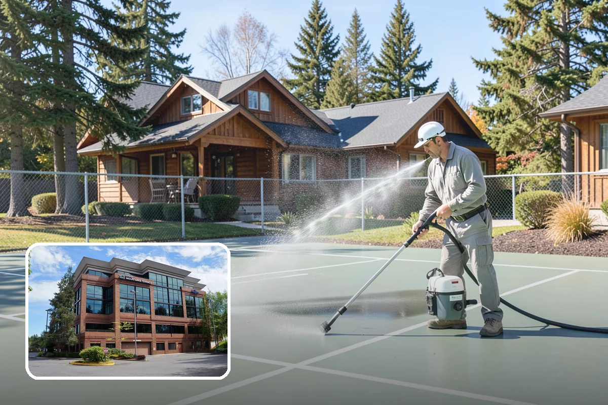 Wood Restoration in Mountlake Terrace, Snohomish County, WA - Reverses gray weathering and reveals fresh wood tone