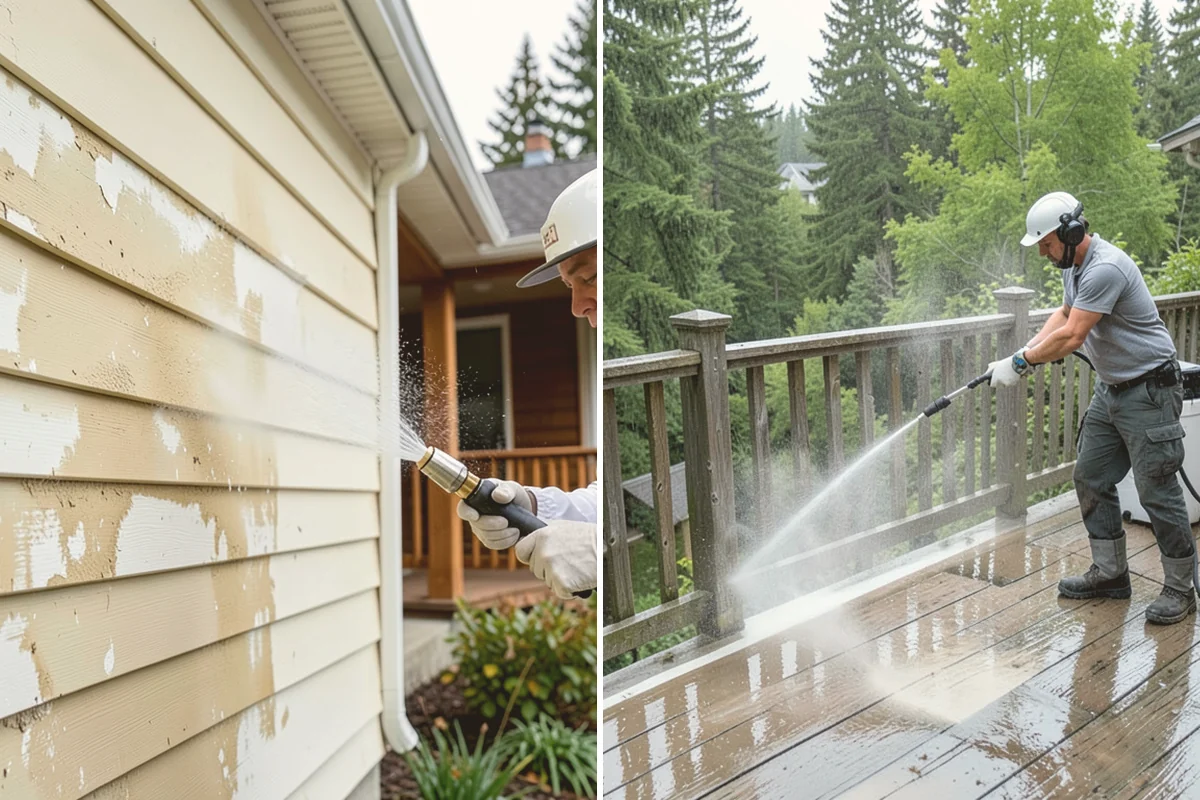 Wood Restoration in Newcastle, King County, WA - Apply stripper to remove old stain, sealer, or paint