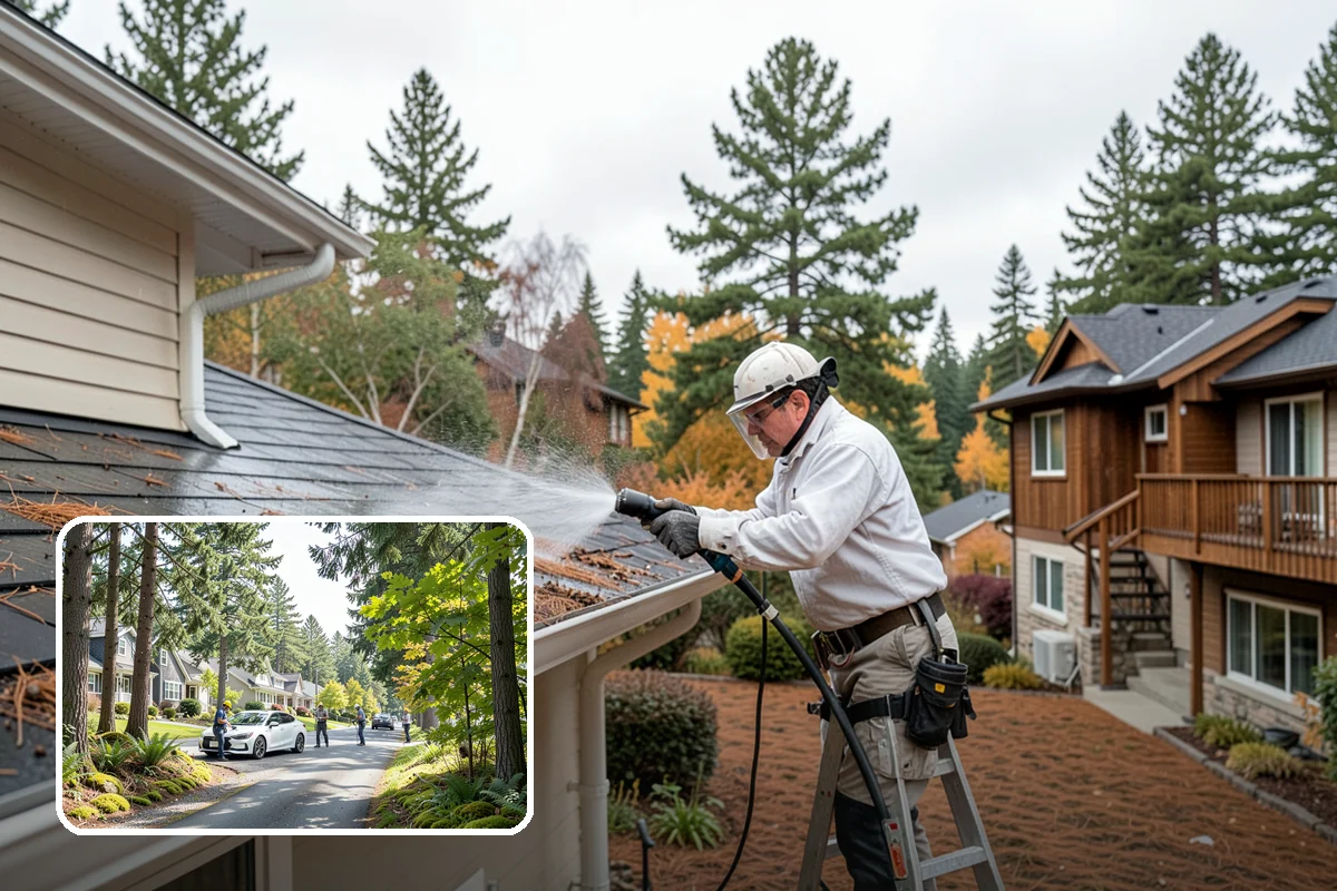 Wood Restoration in Normandy Park, King County, WA - Reverses gray weathering and reveals fresh wood tone