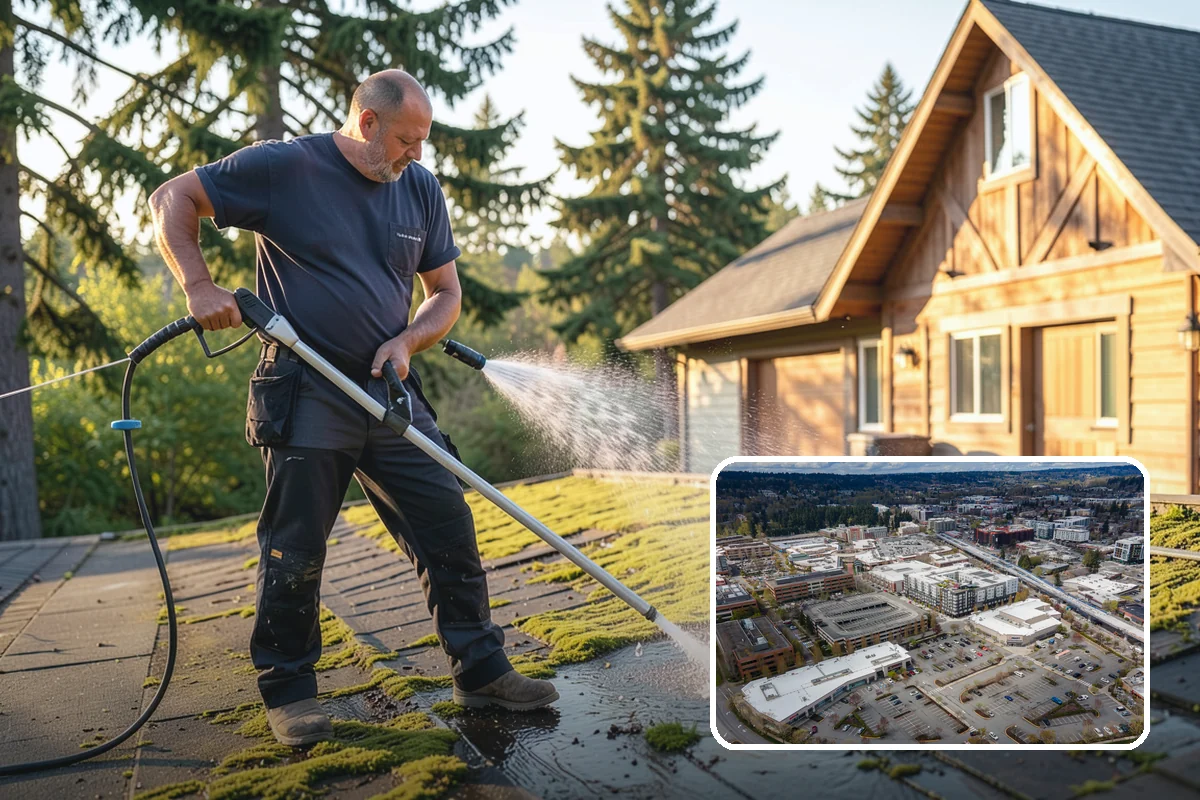 Wood Restoration in Redmond, King County, WA - Reverses gray weathering and reveals fresh wood tone