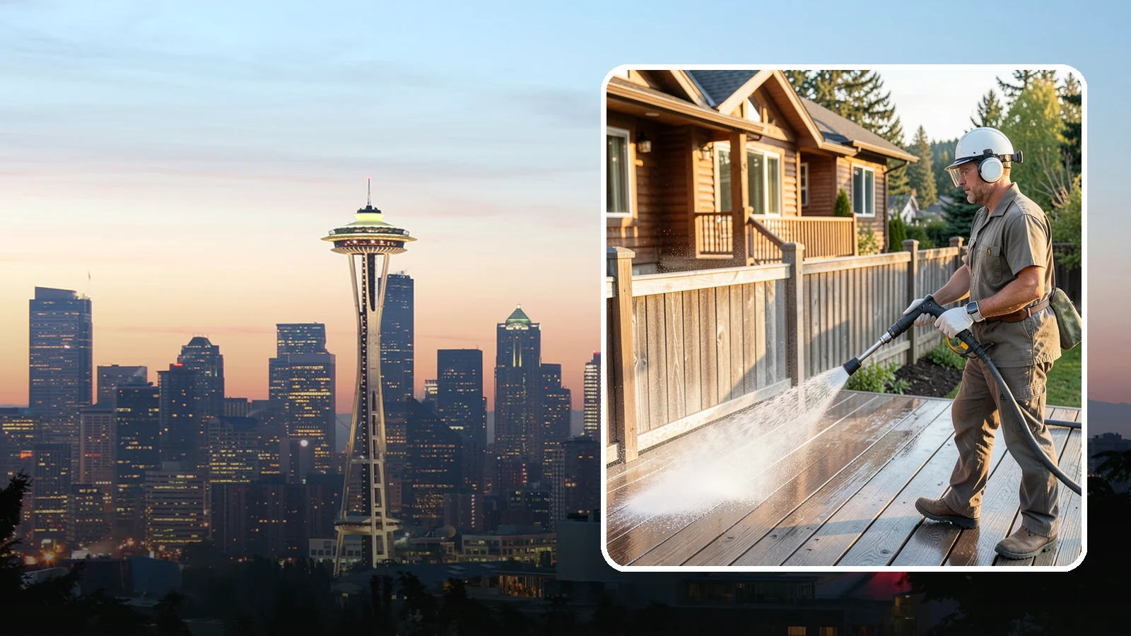 Wood Restoration in Seattle, King County, WA - Full restoration of gray, weathered wood surfaces that strips old finish, brightens the grain, and readies boards for lasting...