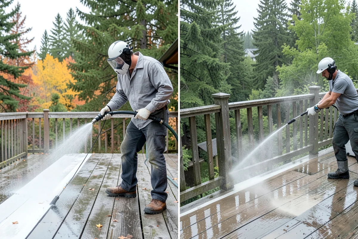 Wood Restoration in Sedro-Woolley, Skagit County, WA - Apply stripper to remove old stain, sealer, or paint