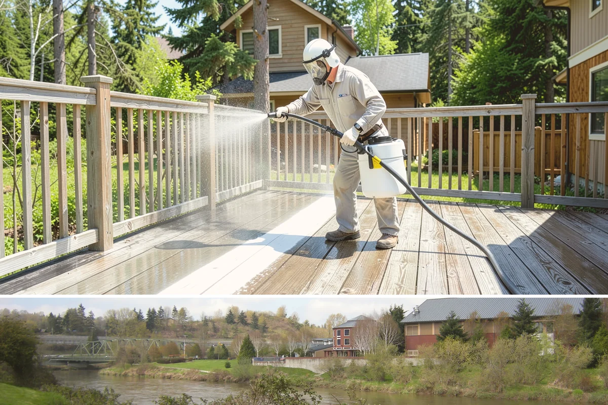 Wood Restoration in Tukwila, King County, WA - Restore wood in late spring or summer so the brightened surface can dry and then be sealed within the same dry window.