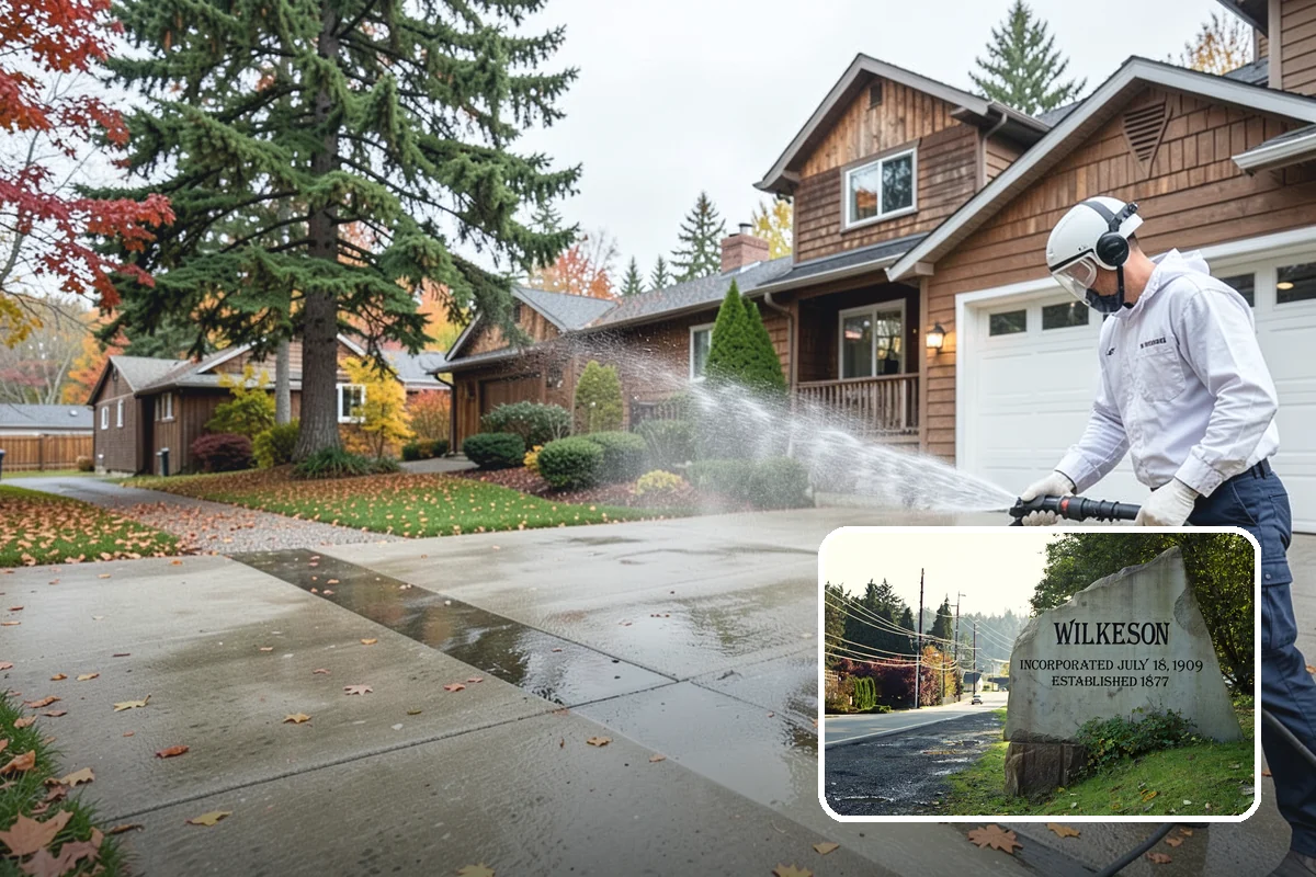 Wood Restoration in Wilkeson, Pierce County, WA - Reverses gray weathering and reveals fresh wood tone