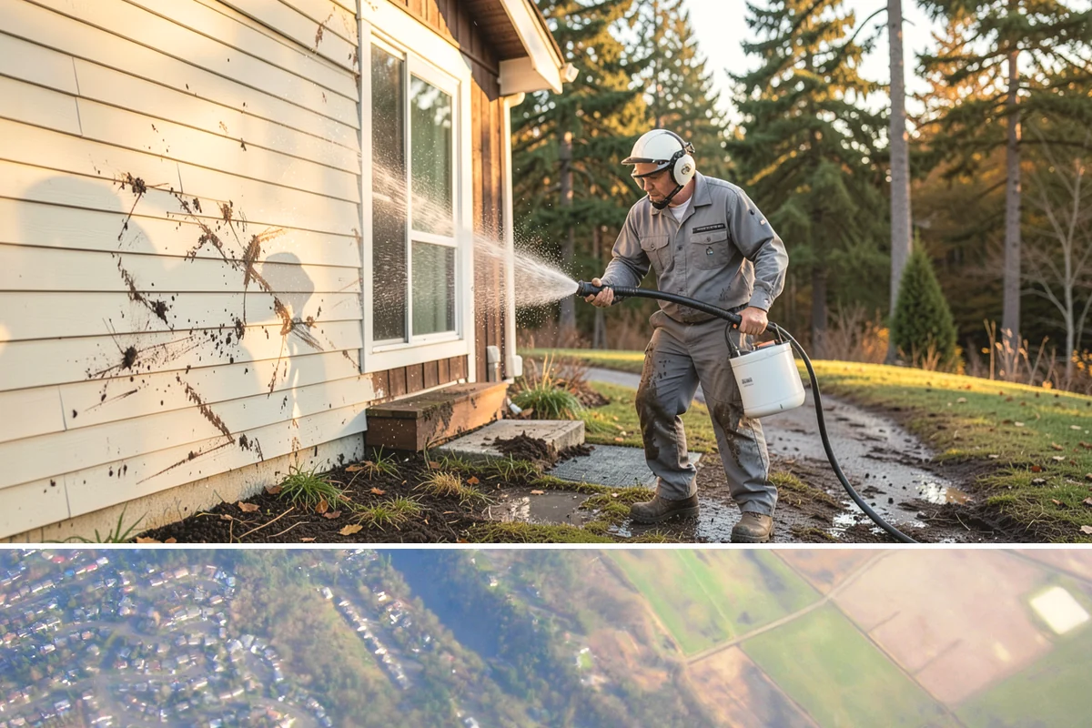 Wood Siding Washing in Algona, King County, WA - Late spring through summer offers the dry days wood needs to fully cure before any sealer is applied.