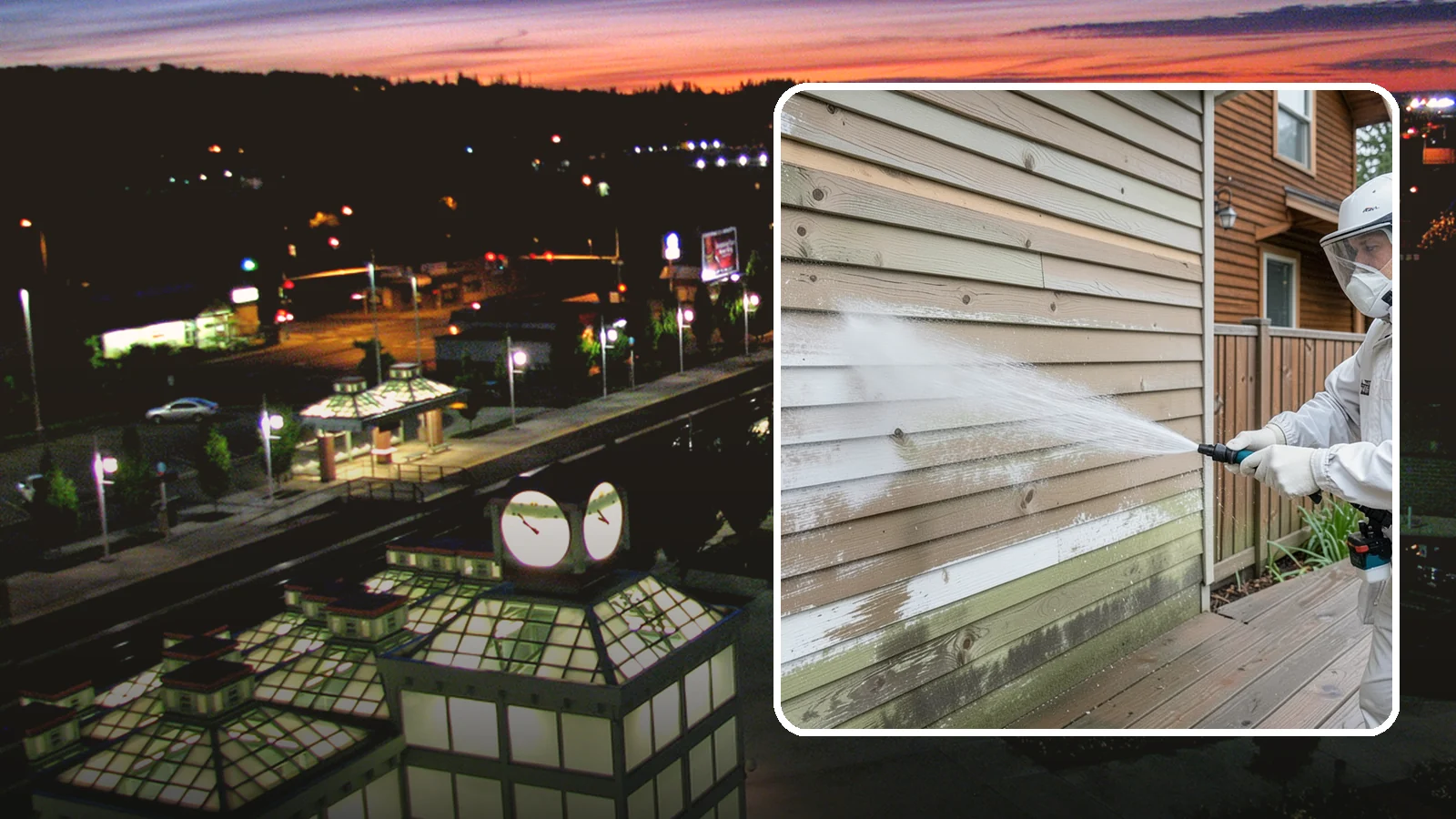 Wood Siding Washing in Auburn, King County, WA - Wood siding washing removes mildew and gray weathering from natural boards using gentle methods that will not raise the grain.