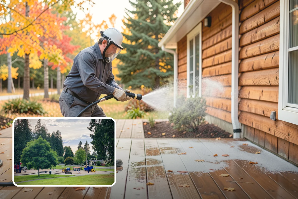 Wood Siding Washing in Bonney Lake, Pierce County, WA - Cleans without raising or splintering the grain