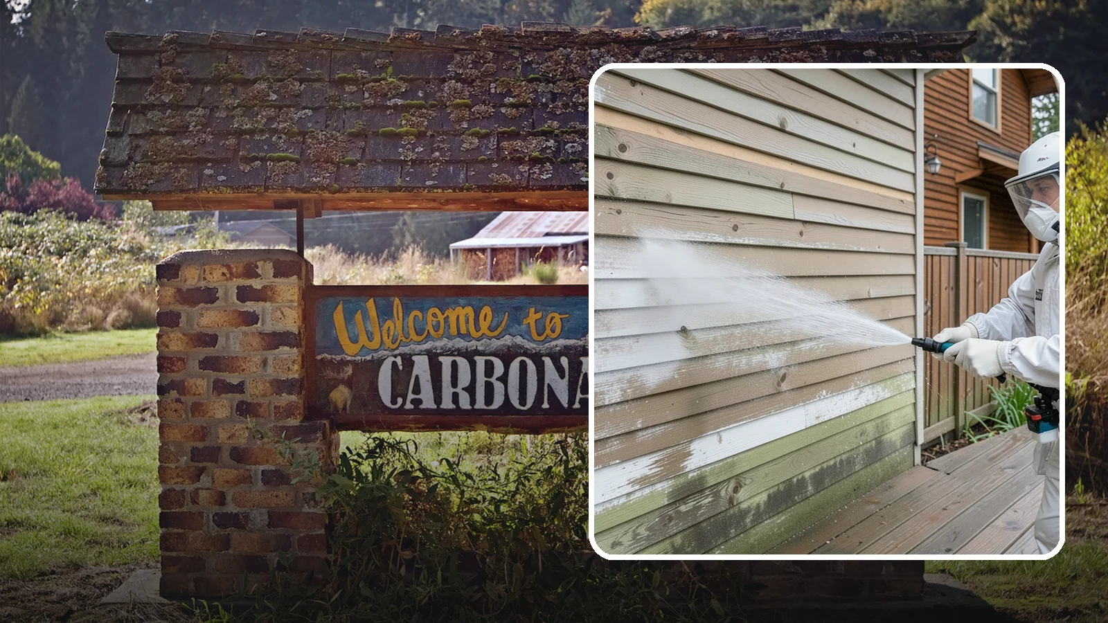 Wood Siding Washing in Carbonado, Pierce County, WA - Wood siding washing removes mildew and gray weathering from natural boards using gentle methods that will not raise the grain.
