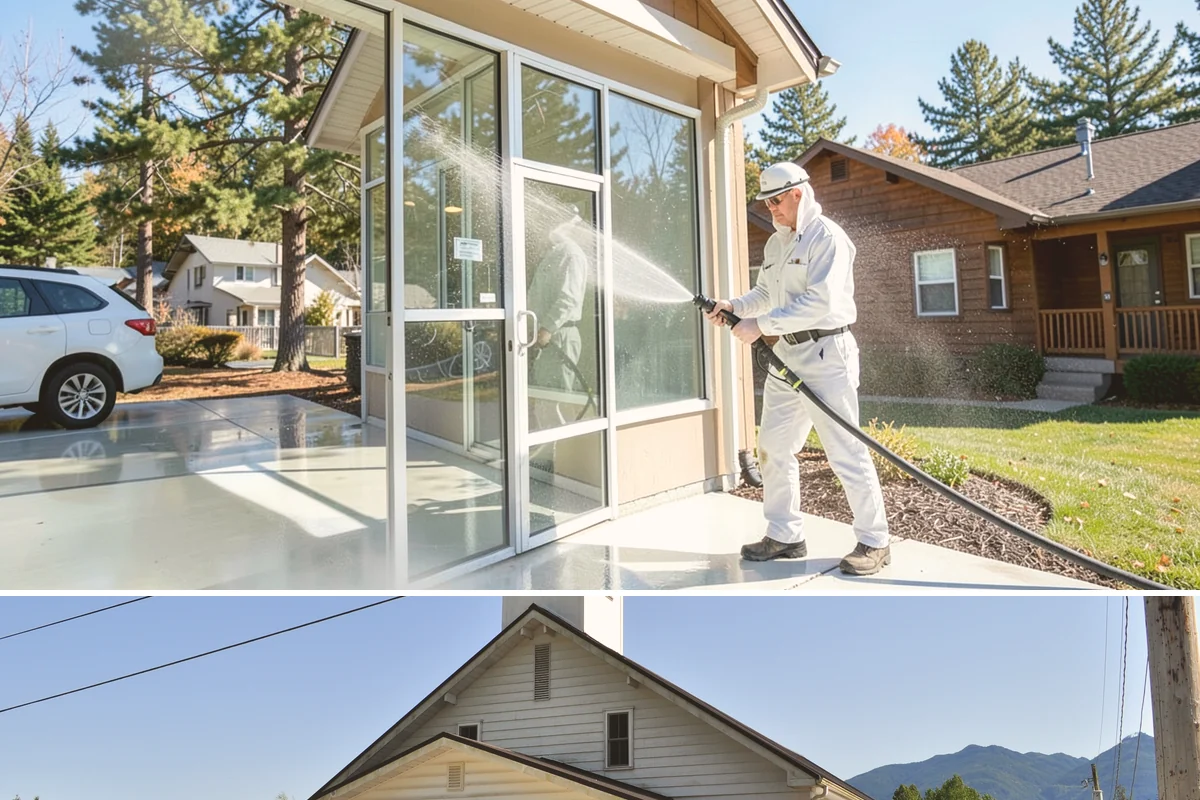 Wood Siding Washing in Concrete, Skagit County, WA - Late spring through summer offers the dry days wood needs to fully cure before any sealer is applied.
