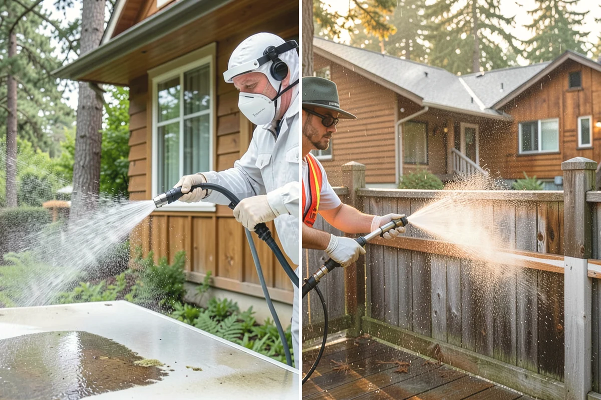 Wood Siding Washing in Covington, King County, WA - Assess the wood for soft spots and finish condition