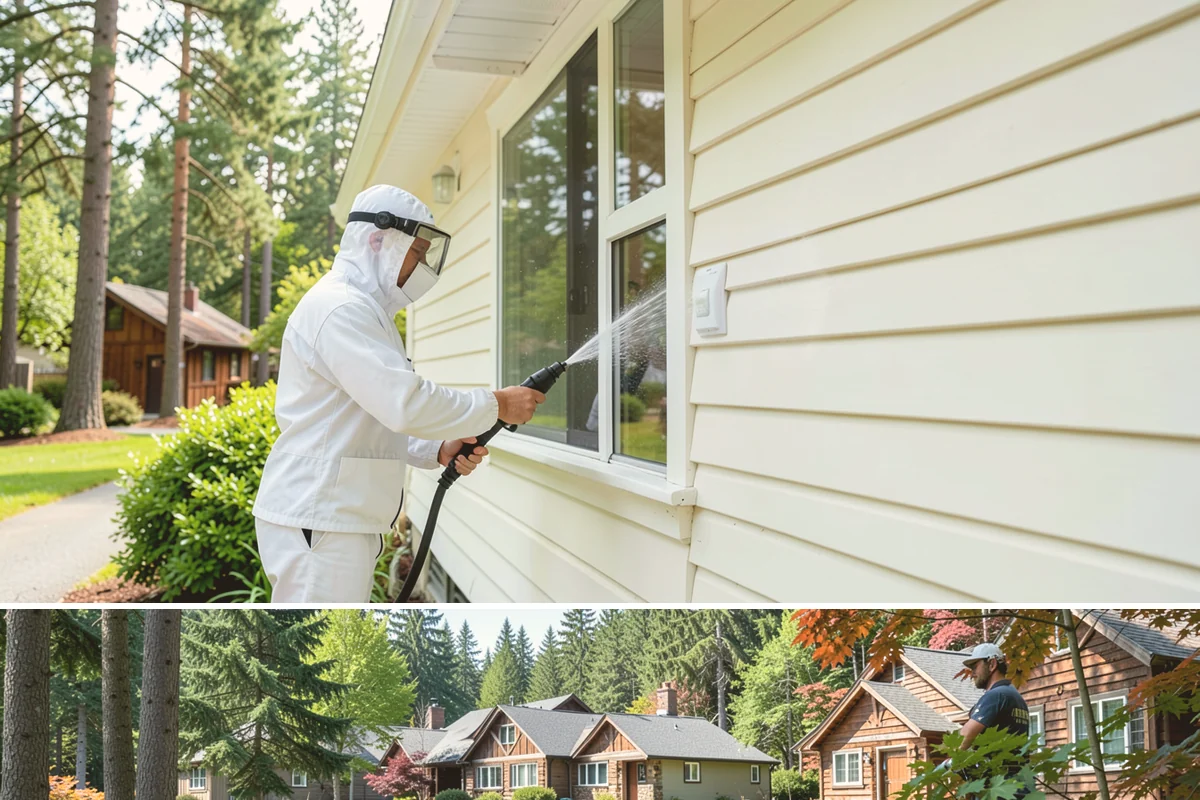 Wood Siding Washing in Edgewood, Pierce County, WA - Late spring through summer offers the dry days wood needs to fully cure before any sealer is applied.