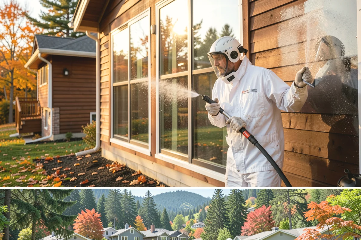 Wood Siding Washing in Fircrest, Pierce County, WA - Late spring through summer offers the dry days wood needs to fully cure before any sealer is applied.