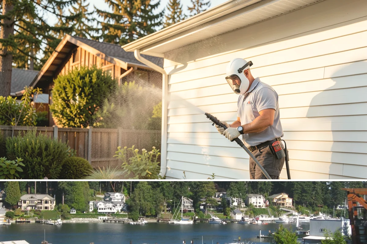 Wood Siding Washing in Gig Harbor, Pierce County, WA - Late spring through summer offers the dry days wood needs to fully cure before any sealer is applied.