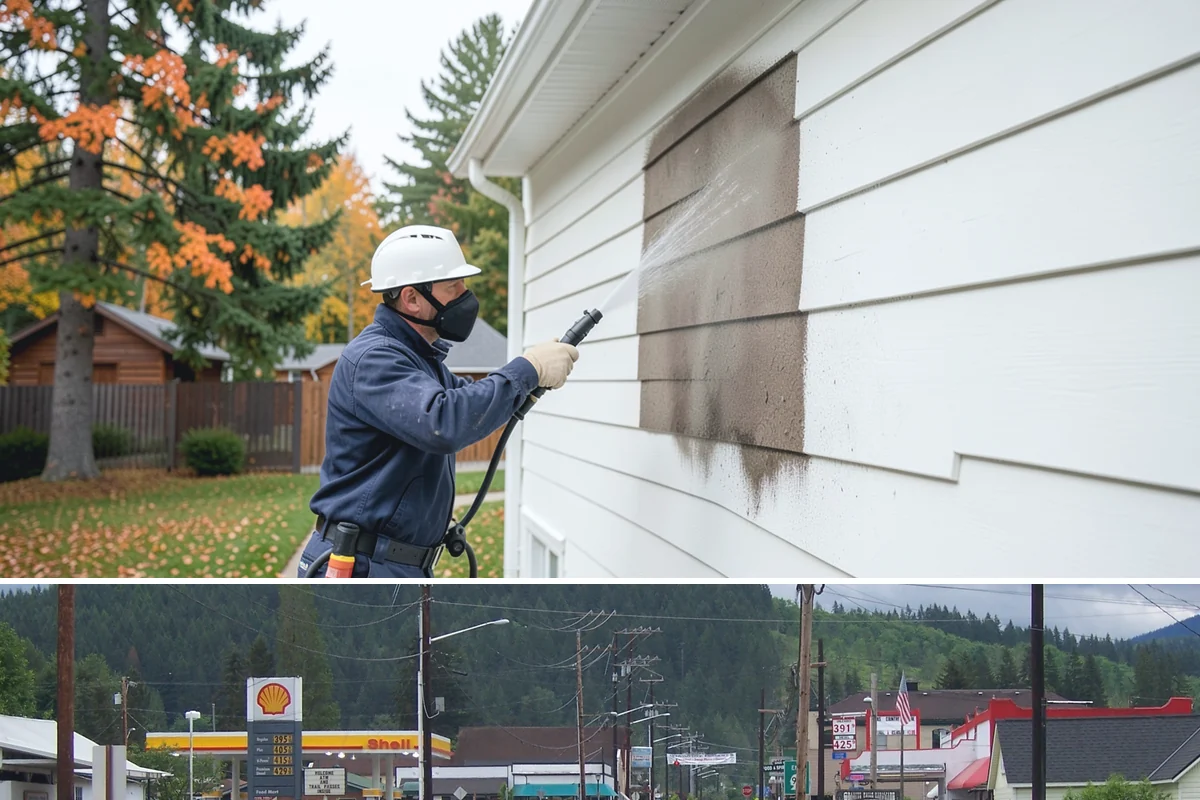 Wood Siding Washing in Granite Falls, Snohomish County, WA - Late spring through summer offers the dry days wood needs to fully cure before any sealer is applied.