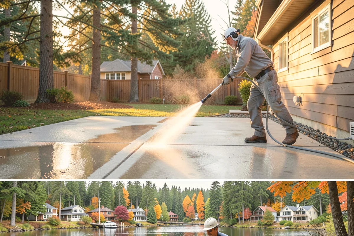Wood Siding Washing in La Conner, Skagit County, WA - Late spring through summer offers the dry days wood needs to fully cure before any sealer is applied.