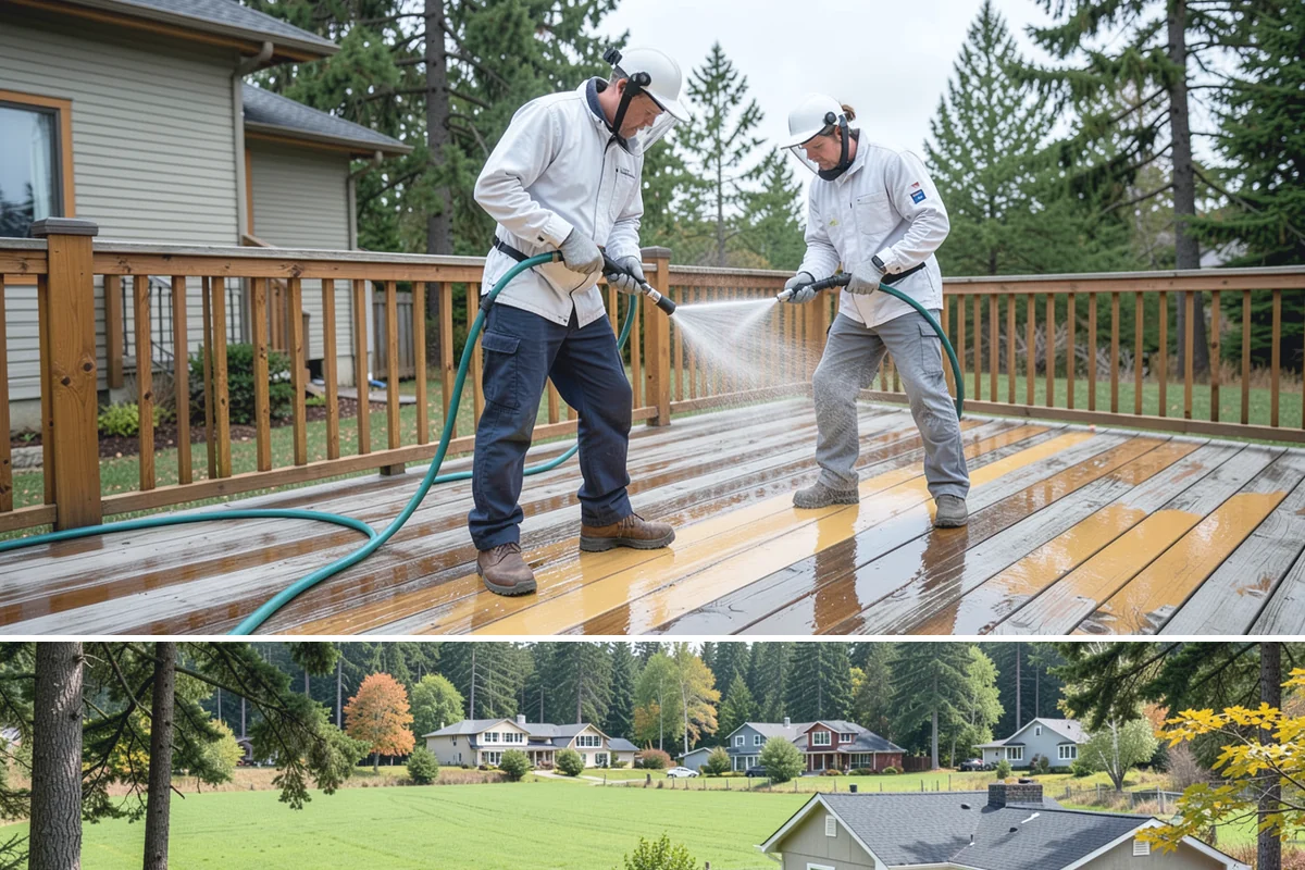Wood Siding Washing in Lyman, Skagit County, WA - Late spring through summer offers the dry days wood needs to fully cure before any sealer is applied.