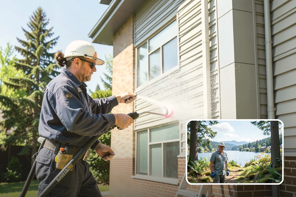 Wood Siding Washing in Milton, King County, WA - Cleans without raising or splintering the grain