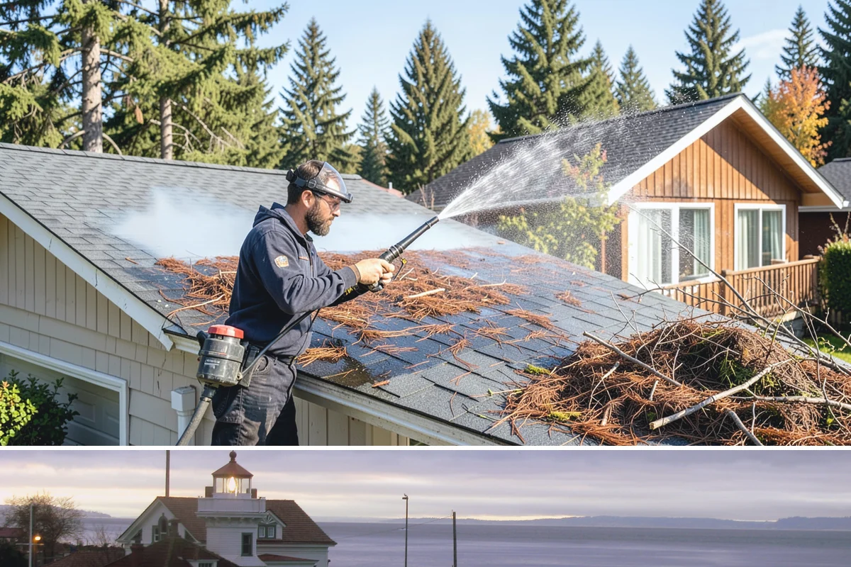 Wood Siding Washing in Mukilteo, Snohomish County, WA - Late spring through summer offers the dry days wood needs to fully cure before any sealer is applied.