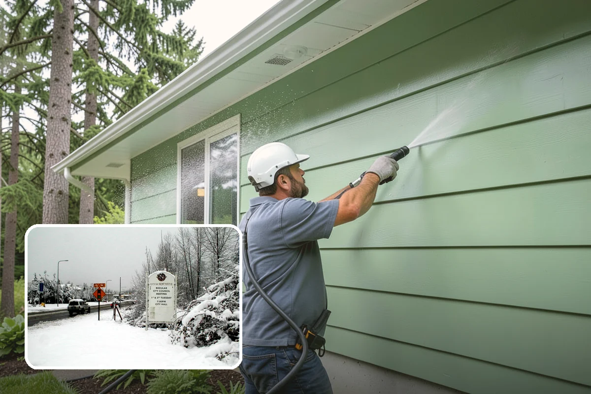 Wood Siding Washing in Newcastle, King County, WA - Cleans without raising or splintering the grain