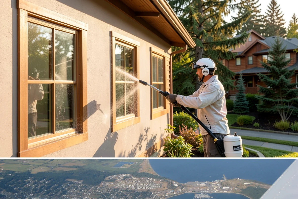 Wood Siding Washing in Oak Harbor, Island County, WA - Late spring through summer offers the dry days wood needs to fully cure before any sealer is applied.