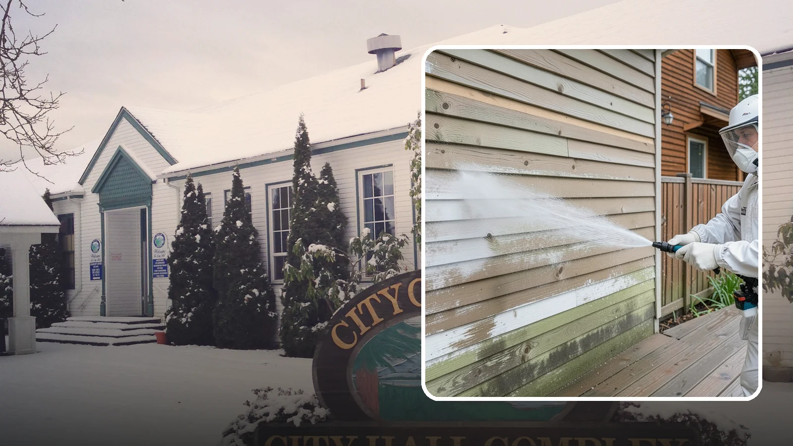 Wood Siding Washing in Pacific, King County, WA - Wood siding washing removes mildew and gray weathering from natural boards using gentle methods that will not raise the grain.
