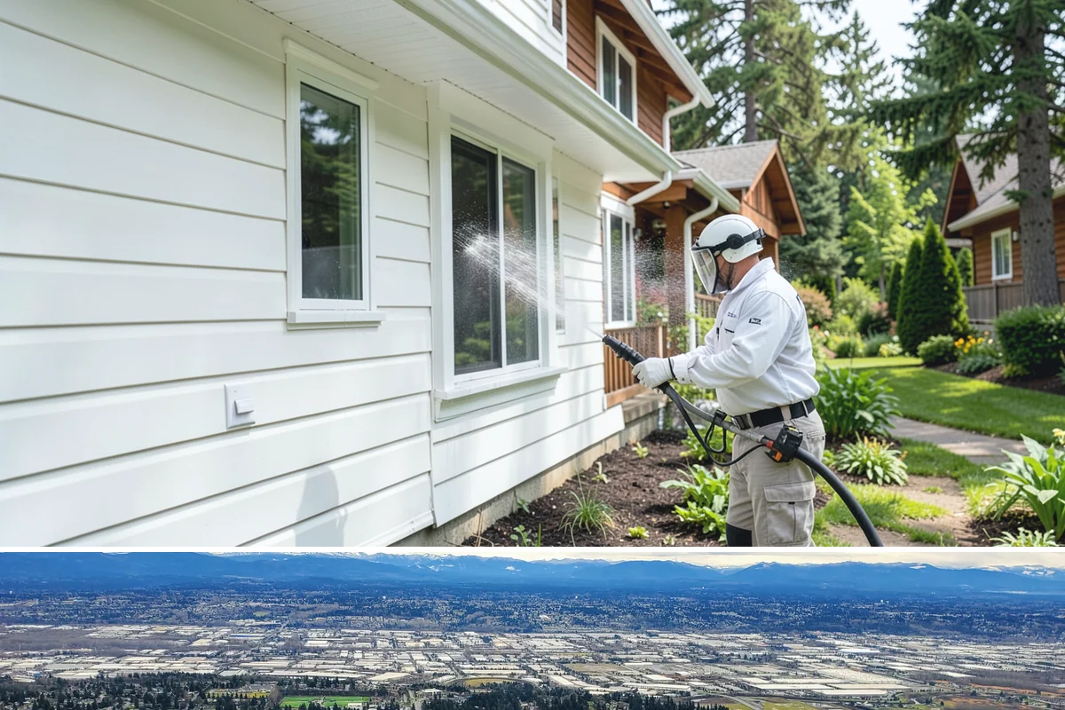 Wood Siding Washing in SeaTac, King County, WA - Late spring through summer offers the dry days wood needs to fully cure before any sealer is applied.