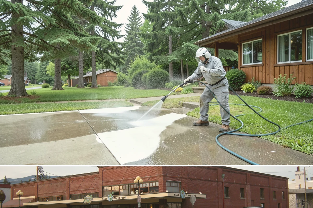 Wood Siding Washing in Sedro-Woolley, Skagit County, WA - Late spring through summer offers the dry days wood needs to fully cure before any sealer is applied.