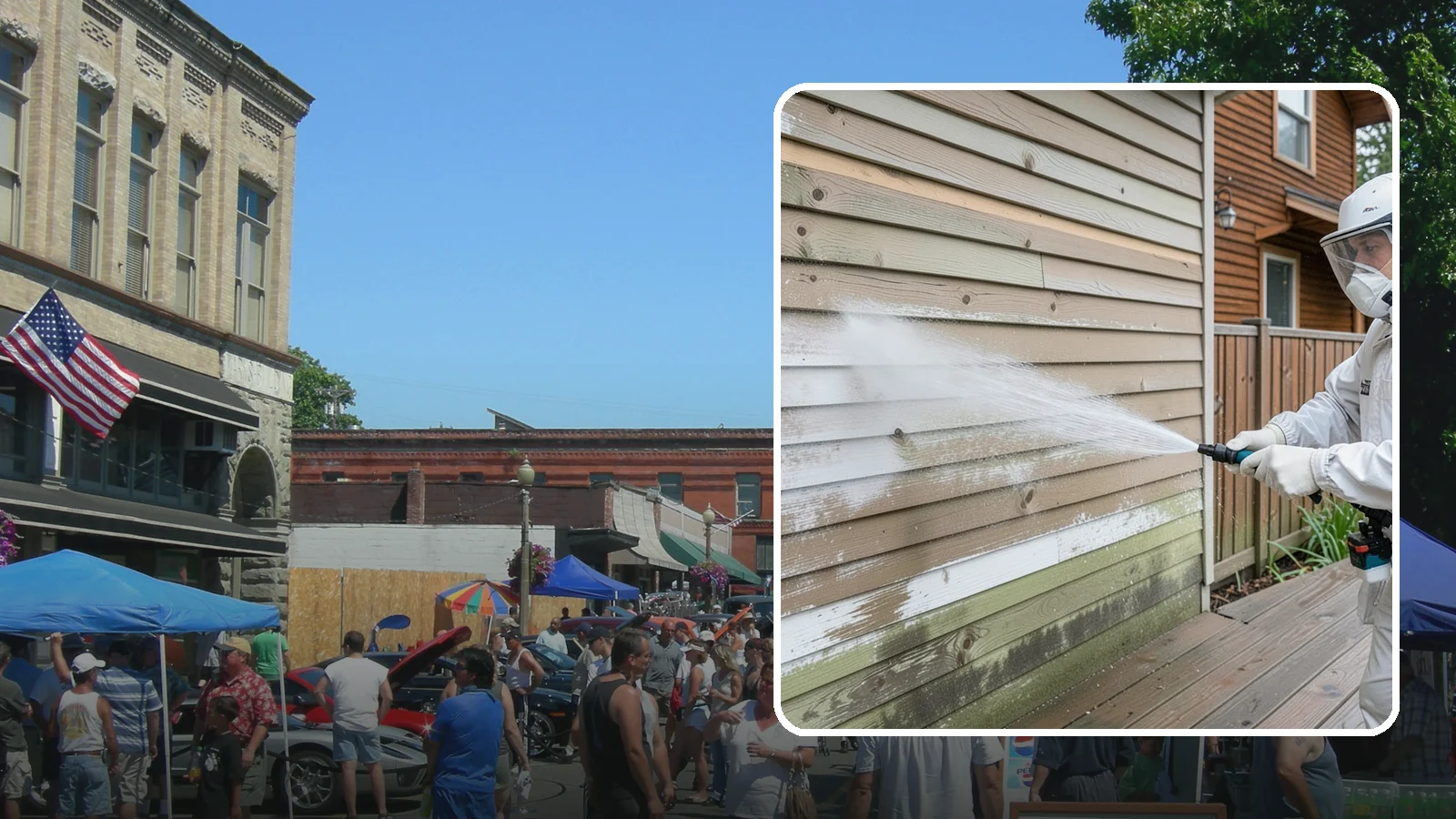 Wood Siding Washing in Snohomish, Snohomish County, WA - Wood siding washing removes mildew and gray weathering from natural boards using gentle methods that will not raise the grain.