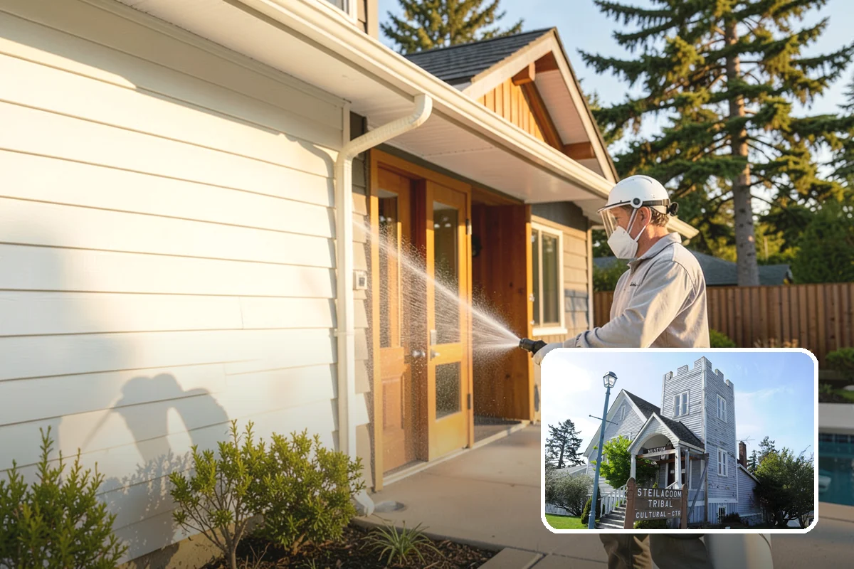 Wood Siding Washing in Steilacoom, Pierce County, WA - Cleans without raising or splintering the grain