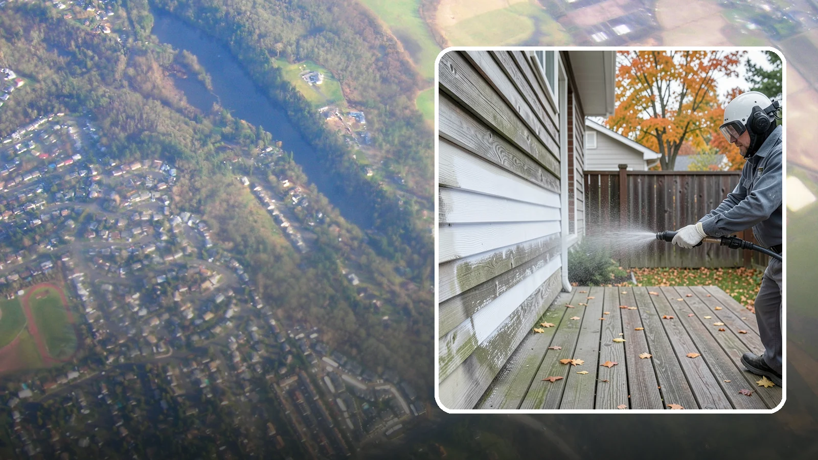 Wood Surface Cleaning in Algona, King County, WA - Soft, wood-safe cleaning of siding, decks, and wood features that removes mildew and graying without splintering the grain.