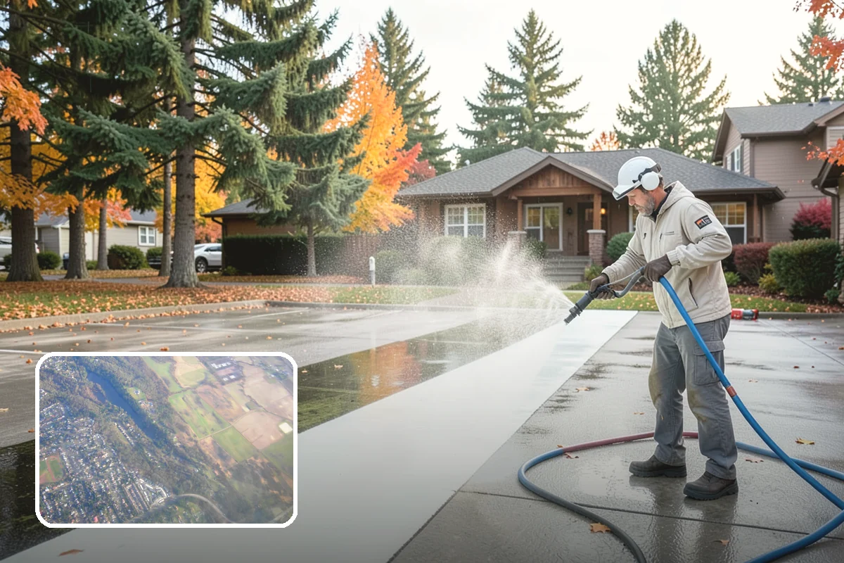Wood Surface Cleaning in Algona, King County, WA - Removes mildew and surface graying from wood