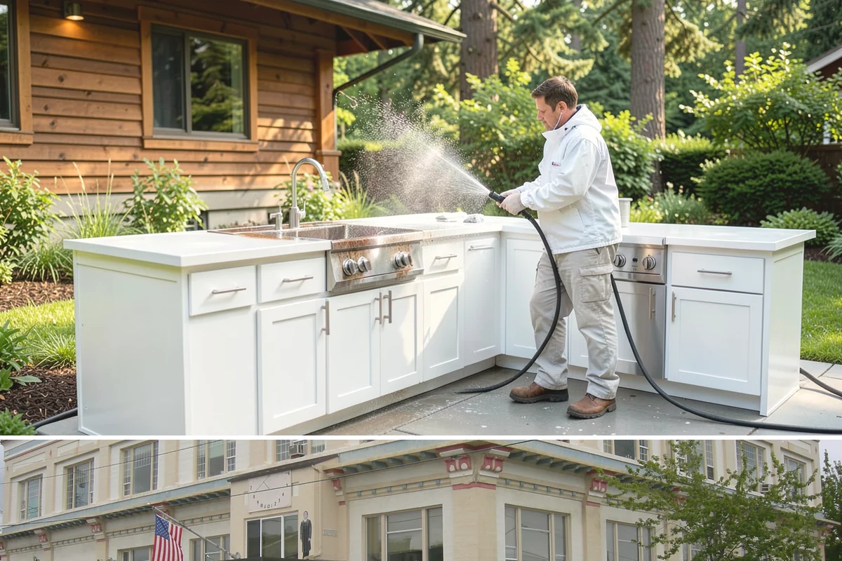 Wood Surface Cleaning in Anacortes, Skagit County, WA - Clean wood surfaces in late spring or summer so the boards can dry and, if desired, be sealed within the same dry window.
