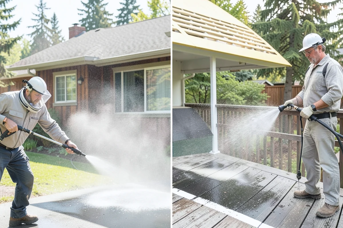 Wood Surface Cleaning in Auburn, King County, WA - Inspect the wood and its condition