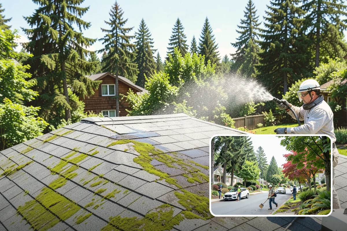 Wood Surface Cleaning in Beaux Arts Village, King County, WA - Removes mildew and surface graying from wood