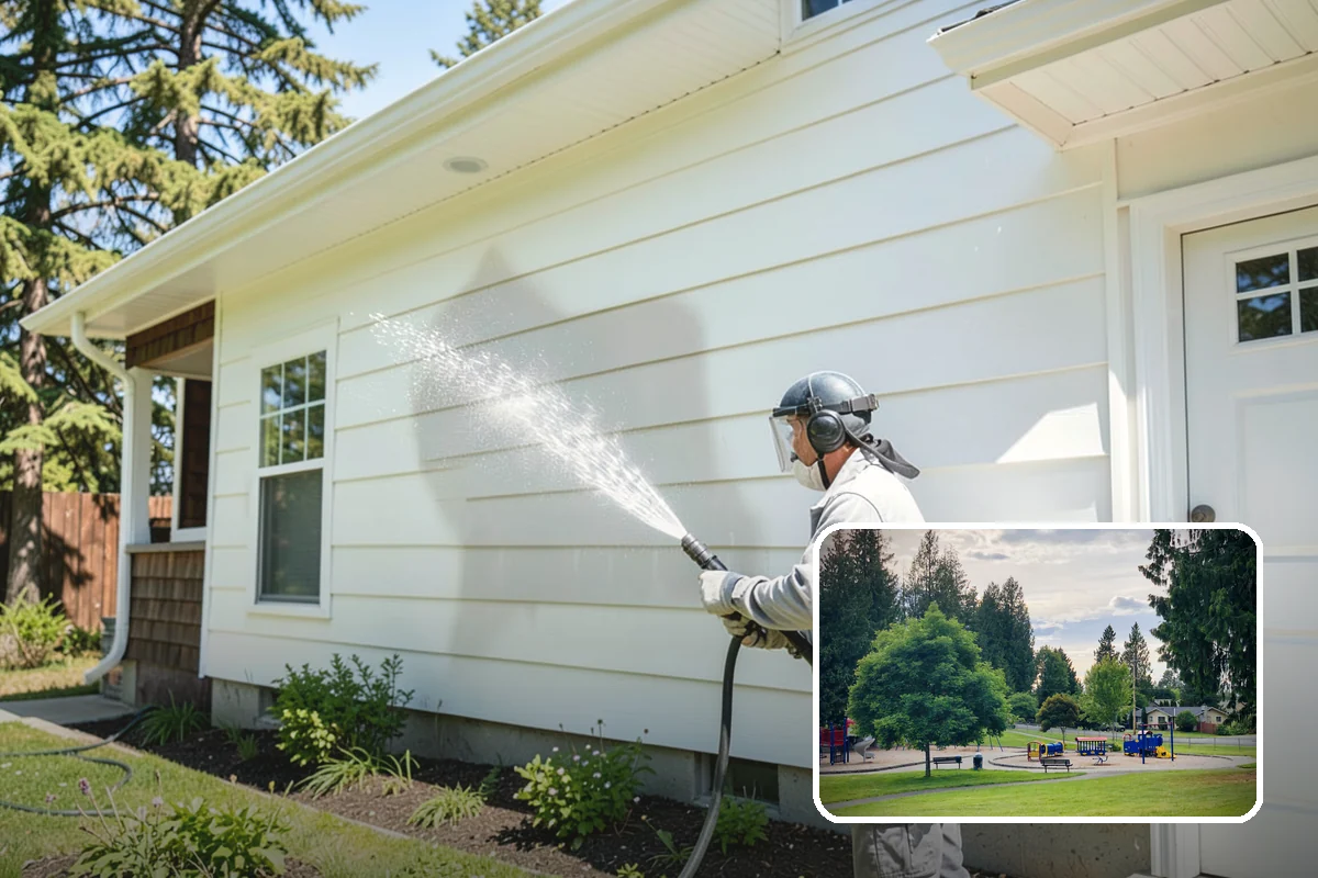 Wood Surface Cleaning in Bonney Lake, Pierce County, WA - Removes mildew and surface graying from wood