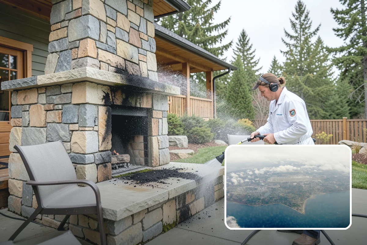 Wood Surface Cleaning in Burien, King County, WA - Removes mildew and surface graying from wood